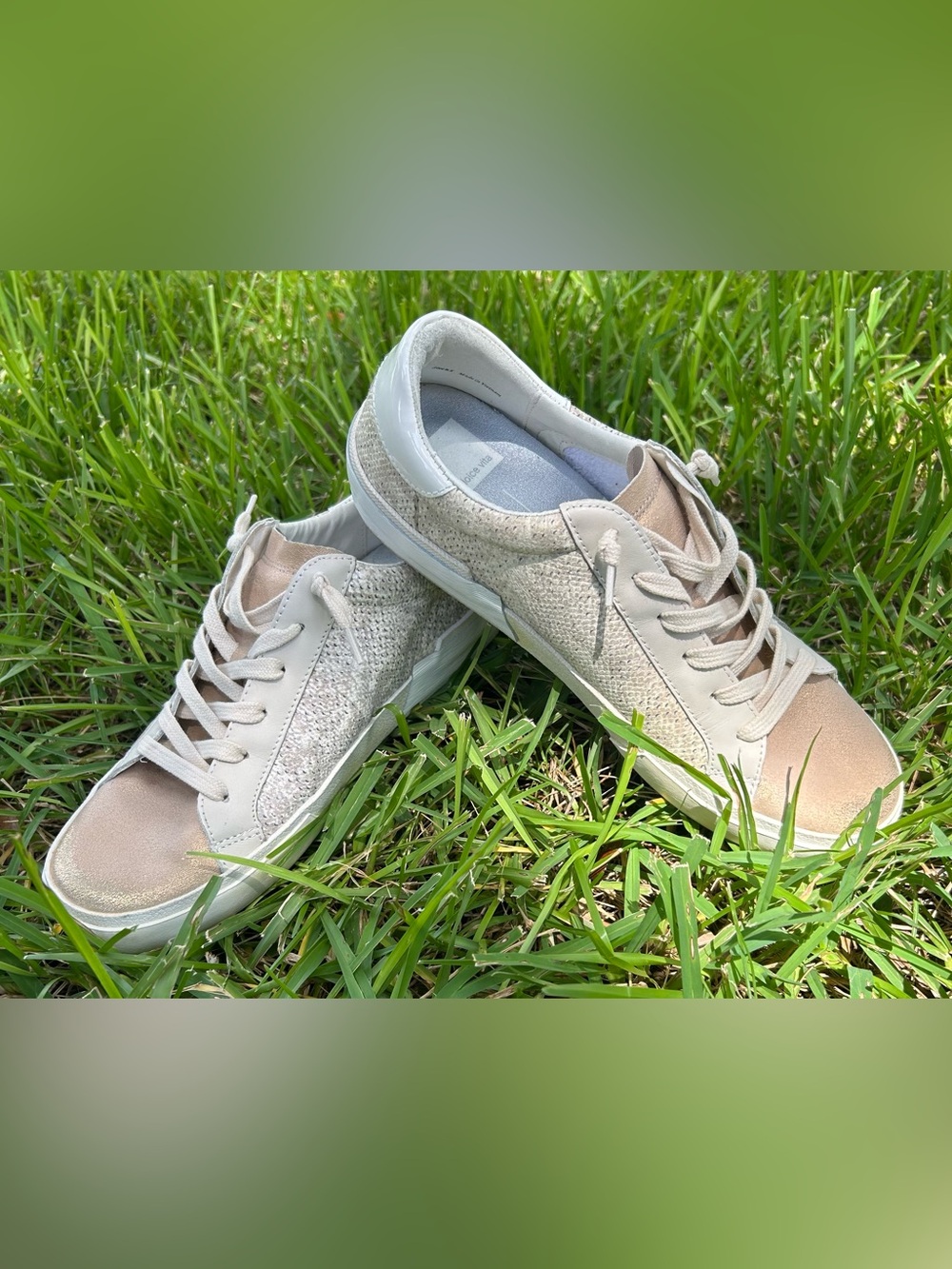 Dolce Vita Beige and Cream Sneakers